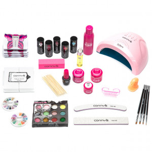 Kit unghii cu gel Base One Silcare #10 Mixt cu 4 Oje Conny's